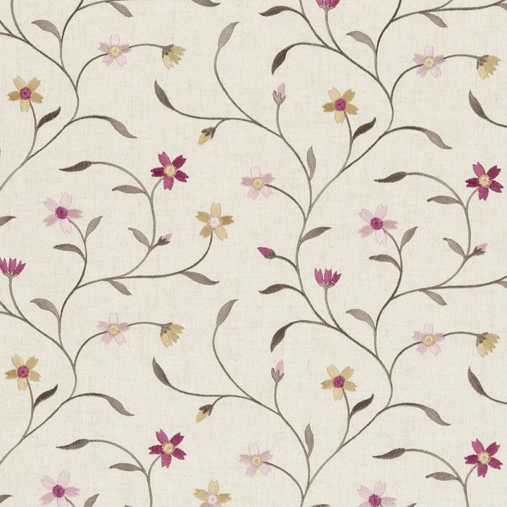 Mellor Raspberry by Clarke And Clarke Designer Fabric CLARKE & CLARKE RIBBLE VALLEY POLYESTER - 61%;LINEN - 19%;VISCOSE - 11%;COTTON - 9% India Horizontal: 10.63 and Vertical: 9.25 53 - Swanky Fabrics -