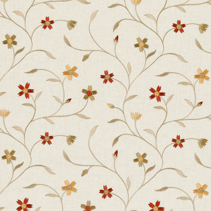 Mellor Spice by Clarke And Clarke Designer Fabric CLARKE & CLARKE RIBBLE VALLEY POLYESTER - 61%;LINEN - 19%;VISCOSE - 11%;COTTON - 9% India Horizontal: 10.63 and Vertical: 9.25 53 - Swanky Fabrics -