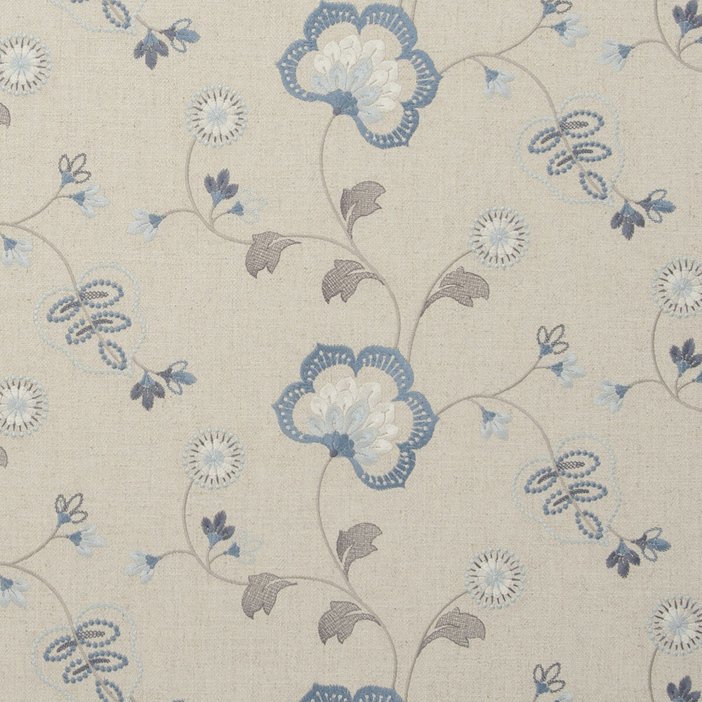 Chatsworth Chambray by Clarke And Clarke Designer Fabric CLARKE & CLARKE MANOR HOUSE VISCOSE - 34%;COTTON - 22%;LINEN - 22%;POLYESTER - 22% India - Horizontal: 25.59 and Vertical: 9.06 54 - Swanky Fabrics -