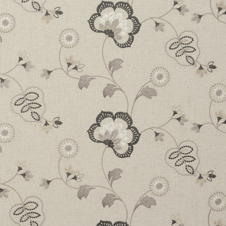 Chatsworth Charcoal by Clarke And Clarke Designer Fabric CLARKE & CLARKE MANOR HOUSE VISCOSE - 34%;COTTON - 22%;LINEN - 22%;POLYESTER - 22% India Horizontal: 25.59 and Vertical: 9.06 54 - Swanky Fabrics -