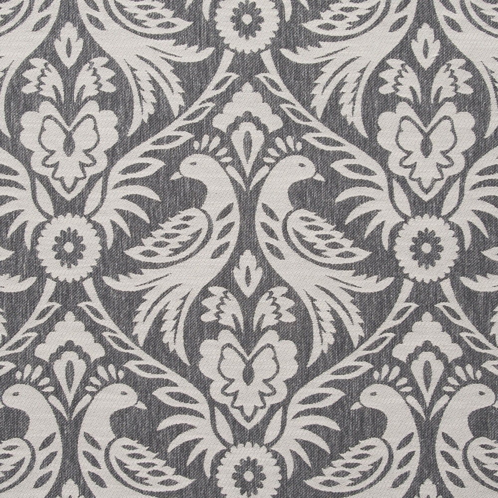 Harewood Charcoal by Clarke And Clarke Designer Fabric CLARKE & CLARKE MANOR HOUSE POLYESTER - 50%;COTTON - 43%;LINEN - 7% India MEDIUM Horizontal: 13.54 and Vertical: 17.4 54 - Swanky Fabrics -