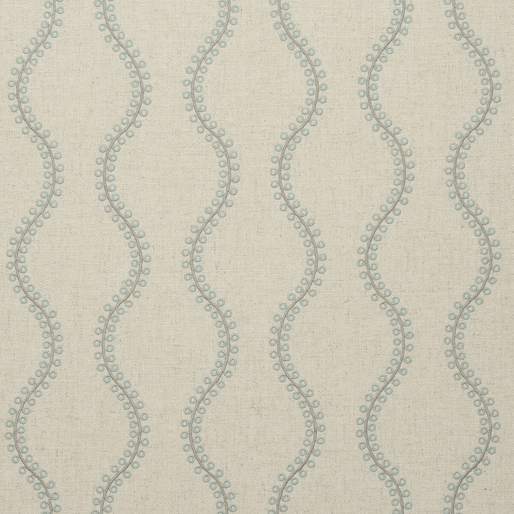 Woburn Duckegg by Clarke And Clarke Designer Fabric CLARKE & CLARKE MANOR HOUSE COTTON - 43%;LINEN - 19%;POLYESTER - 19%;VISCOSE - 19% India - Horizontal: 6.5 and Vertical: 6.1 54 - Swanky Fabrics -