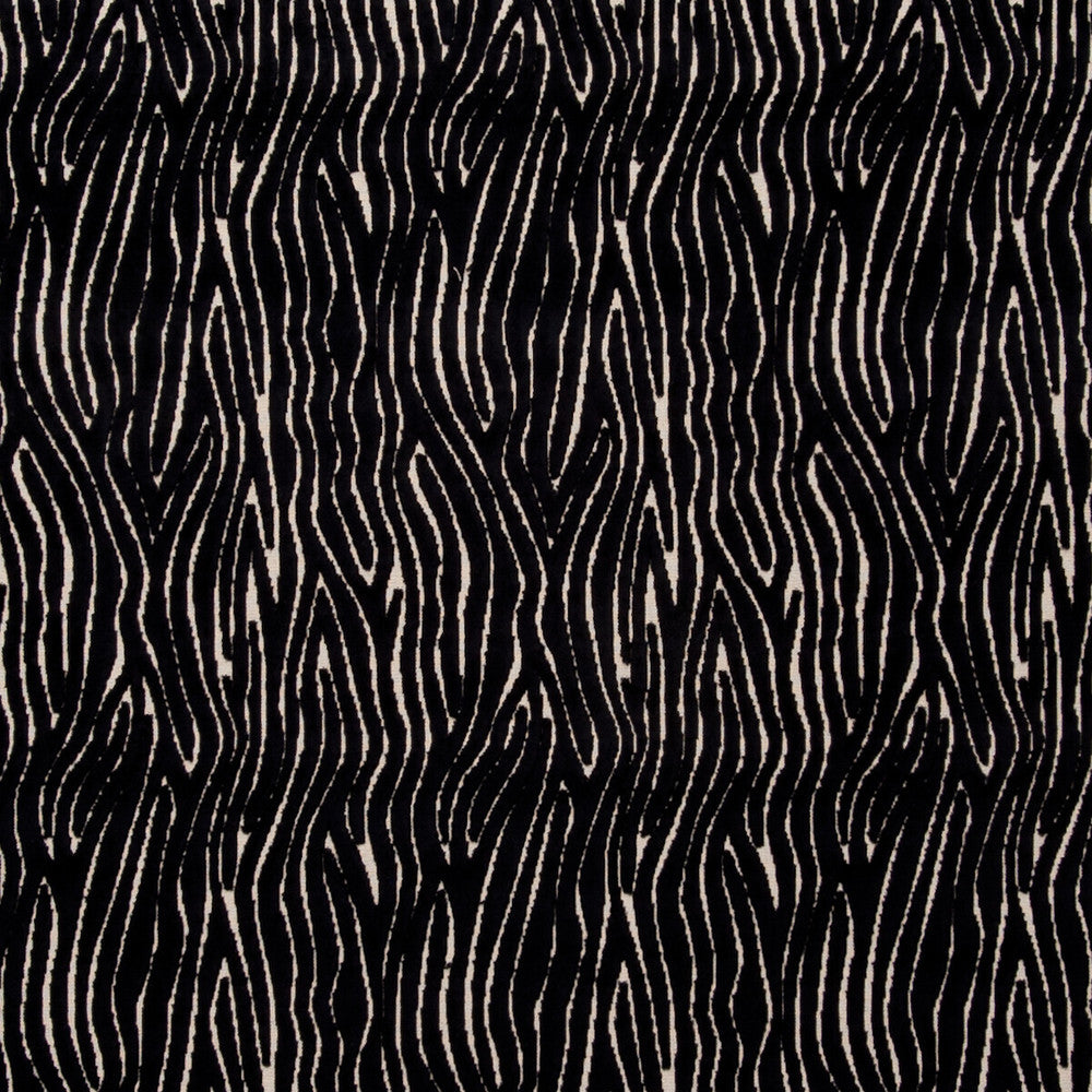 Onda Ebony by Clarke And Clarke Designer Fabric CLARKE & CLARKE DIMENSIONS VISCOSE - 52%;POLYESTER - 48% Turkey HEAVY Horizontal: 6.89 and Vertical: 12.2 54 - Swanky Fabrics -