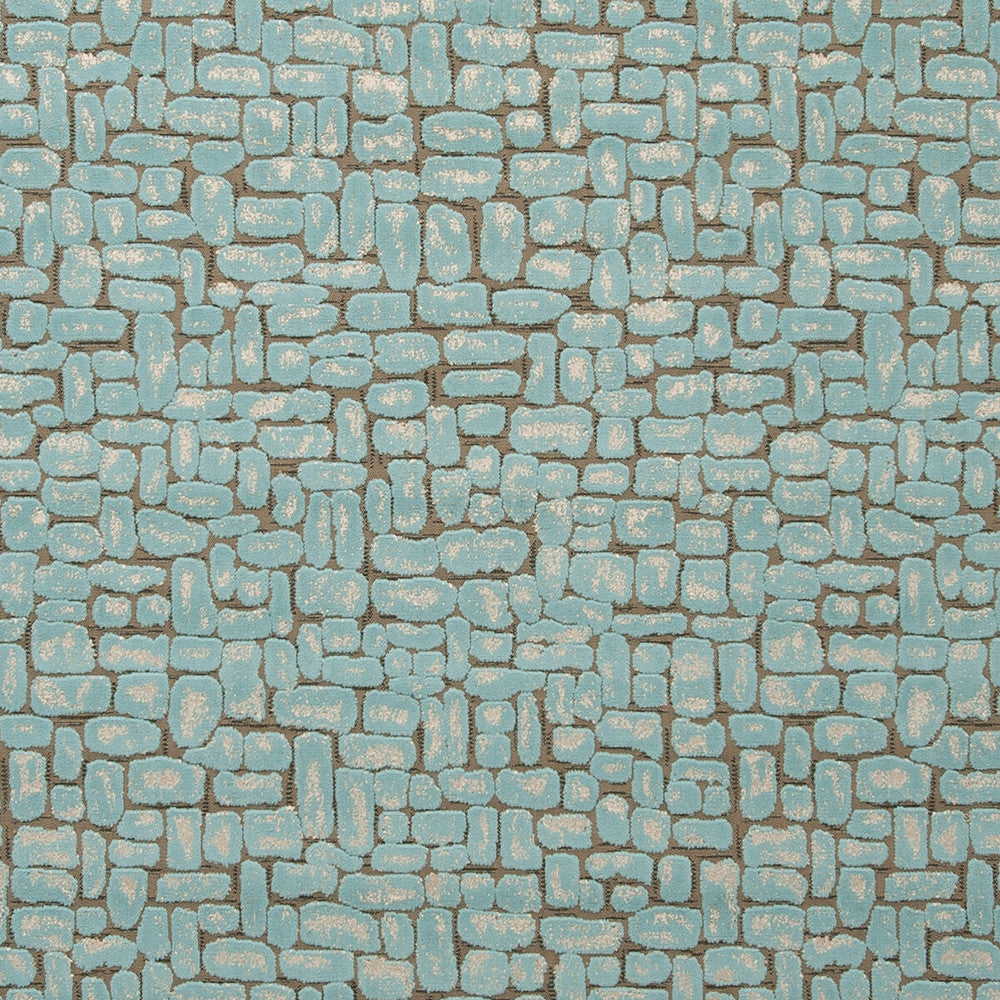 Moda Aqua by Clarke And Clarke Designer Fabric CLARKE & CLARKE DIMENSIONS POLYESTER - 51%;COTTON - 49% Turkey HEAVY Horizontal: 13.78 and Vertical: 16.14 54 - Swanky Fabrics -