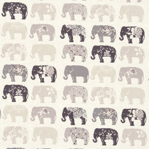 Clarke And Clarke Fabric Elephants Natural