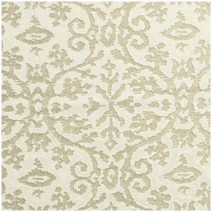 Imperiale Ivory by Clarke And Clarke Designer Fabric CLARKE & CLARKE IMPERIALE NYLON - 35%;VISCOSE - 28%;LINEN - 26%;METAL - 11% India MEDIUM Horizontal: 9.45 and Vertical: 9.65 57 - Swanky Fabrics -