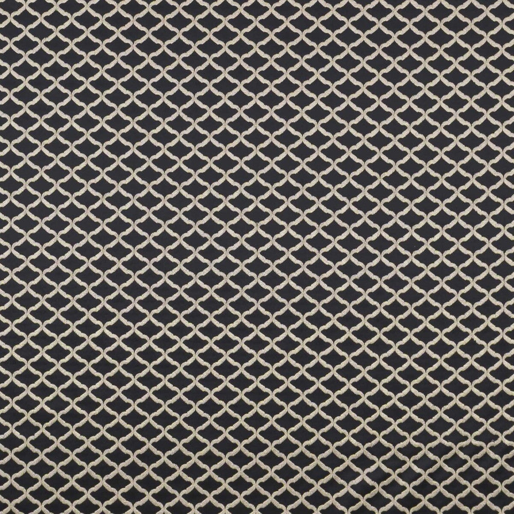 Reggio Ebony by Clarke And Clarke Designer Fabric CLARKE & CLARKE IMPERIALE - India - Horizontal: 1.46 and Vertical: 1.26 55 - Swanky Fabrics -