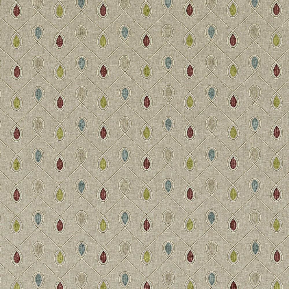 Healey Raspberry/Duckegg by Clarke And Clarke Designer Fabric CLARKE & CLARKE RICHMOND POLYESTER - 52%;COTTON - 48% India - Horizontal: 6.3 and Vertical: 4.53 54 - Swanky Fabrics -