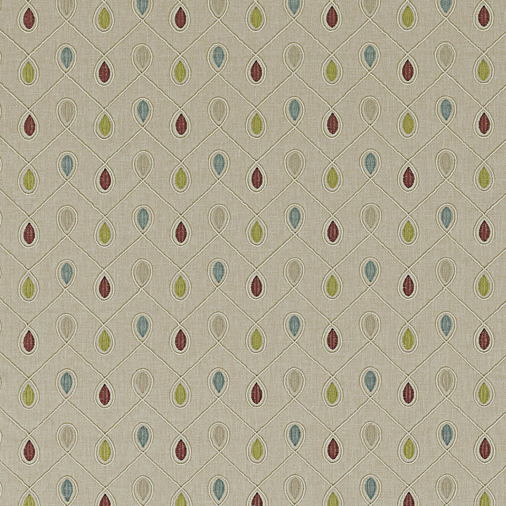 Healey Raspberry/Duckegg by Clarke And Clarke Designer Fabric CLARKE & CLARKE RICHMOND POLYESTER - 52%;COTTON - 48% India - Horizontal: 6.3 and Vertical: 4.53 54 - Swanky Fabrics -