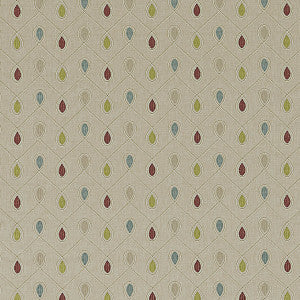 Clarke And Clarke Fabric Healey Raspberry/Duckegg
