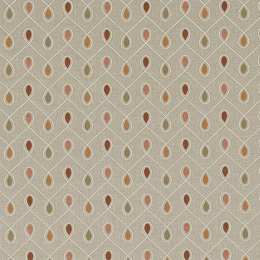 Healey Spice by Clarke And Clarke Designer Fabric CLARKE & CLARKE RICHMOND POLYESTER - 52%;COTTON - 48% India Horizontal: 6.3 and Vertical: 4.53 54 - Swanky Fabrics -