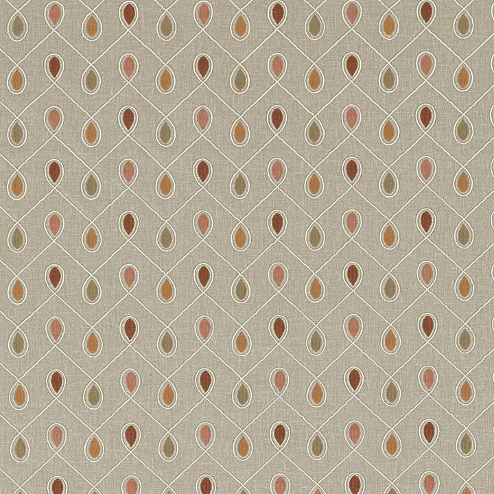 Healey Spice by Clarke And Clarke Designer Fabric CLARKE & CLARKE RICHMOND POLYESTER - 52%;COTTON - 48% India Horizontal: 6.3 and Vertical: 4.53 54 - Swanky Fabrics -