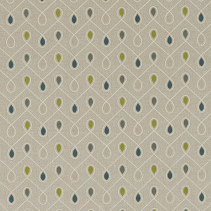 Clarke And Clarke Fabric Healey Teal/Acacia