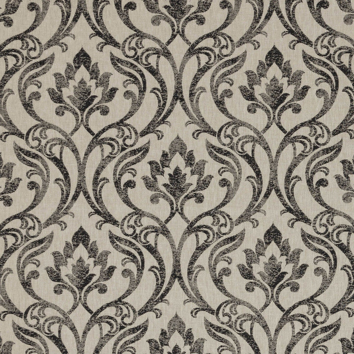 Leyburn Charcoal by Clarke And Clarke Designer Fabric CLARKE & CLARKE RICHMOND POLYESTER - 58%;COTTON - 21%;VISCOSE - 21% India MEDIUM Horizontal: 13.46 and Vertical: 12.48 54 - Swanky Fabrics -