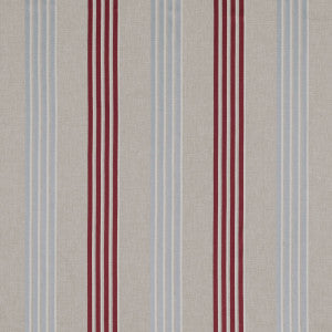 Clarke And Clarke Fabric Wensley Raspberry/Duckegg