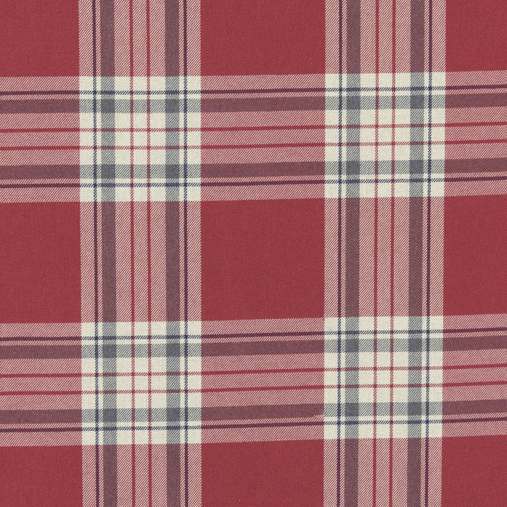 Glenmore Red by Clarke And Clarke Designer Fabric CLARKE & CLARKE GLENMORE COTTON - 50%;POLYESTER - 50% Turkey HEAVY Horizontal: - and Vertical: - 54.375 - Swanky Fabrics -