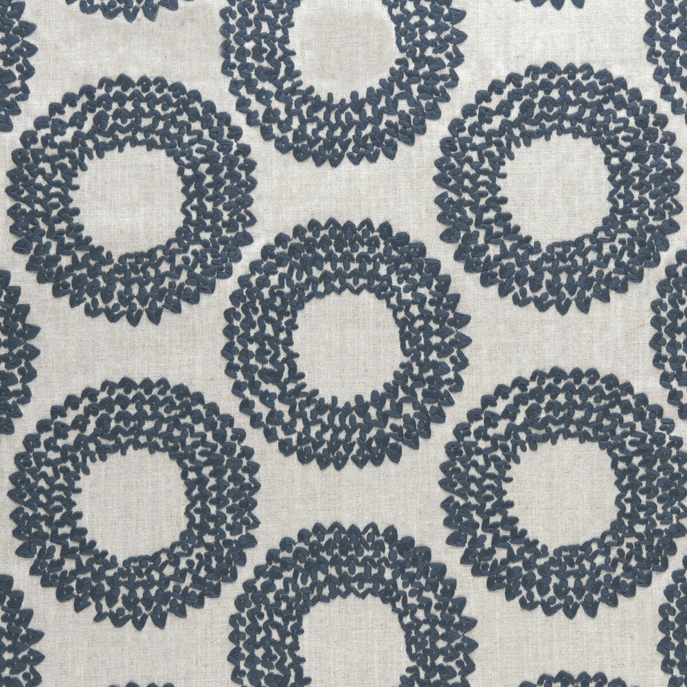 Dashiki Indigo by Clarke And Clarke Designer Fabric CLARKE & CLARKE AMARA COTTON - 100% India Horizontal: 12.87 and Vertical: 9.21 55 - Swanky Fabrics -