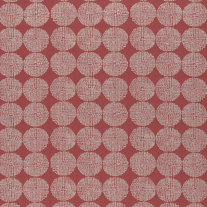 Kiko Red by Clarke And Clarke Designer Fabric CLARKE & CLARKE AMARA VISCOSE - 63%;COTTON - 24%;POLYESTER - 13% India Horizontal: 7.05 and Vertical: 4.41 55 - Swanky Fabrics -