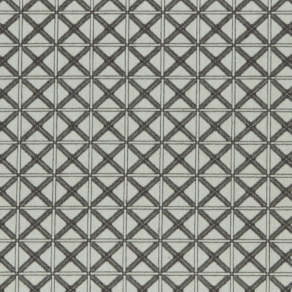 Makenzi Charcoal by Clarke And Clarke Designer Fabric CLARKE & CLARKE AMARA COTTON - 25%;LINEN - 25%;POLYESTER - 25%;VISCOSE - 25% India - Horizontal: 2.24 and Vertical: 2.09 55 - Swanky Fabrics -