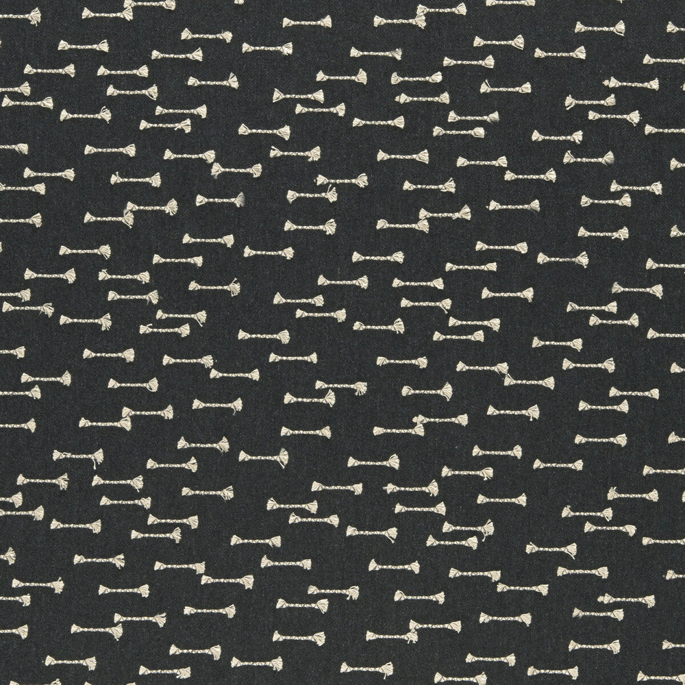 Nala Charcoal by Clarke And Clarke Designer Fabric CLARKE & CLARKE AMARA COTTON - 25%;LINEN - 25%;POLYESTER - 25%;VISCOSE - 25% India - Horizontal: 8.86 and Vertical: 6.22 55 - Swanky Fabrics -