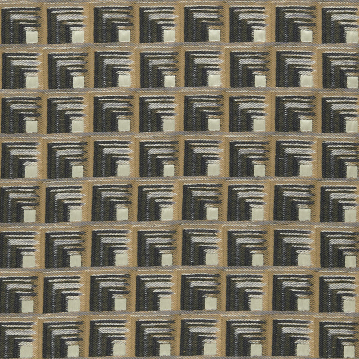 Oni Charcoal/Cinnamon by Clarke And Clarke Designer Fabric CLARKE & CLARKE AMARA VISCOSE - 70%;COTTON - 15%;POLYESTER - 15% India Horizontal: 4.65 and Vertical: 4.45 55 - Swanky Fabrics -