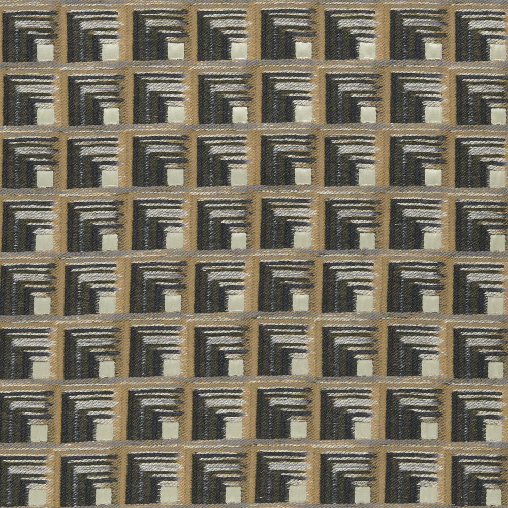 Oni Charcoal/Cinnamon by Clarke And Clarke Designer Fabric CLARKE & CLARKE AMARA VISCOSE - 70%;COTTON - 15%;POLYESTER - 15% India Horizontal: 4.65 and Vertical: 4.45 55 - Swanky Fabrics -