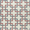 Clarke And Clarke Fabric Sekai Indigo/Red