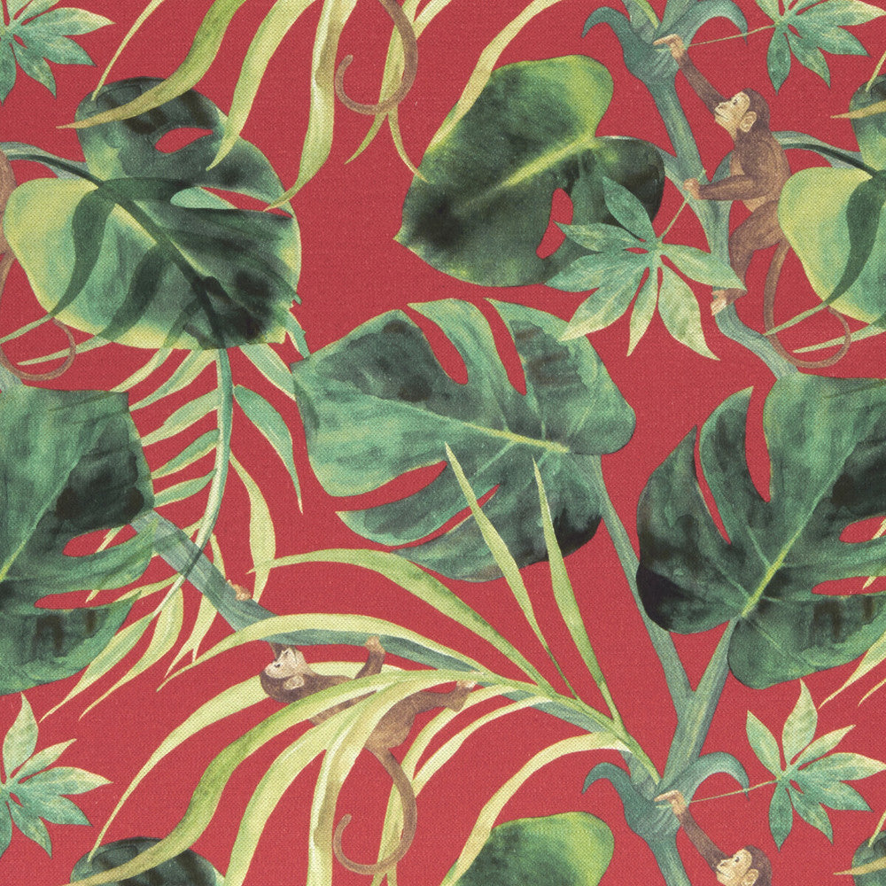 Monkey Business Rouge by Clarke And Clarke Fabric Clarke And Clarke Fabric Monkey Business RougeFabric CLARKE & CLARKE COLONY COTTON - 60%;LINEN - 40% Spain </p><p>Repeat: H: 17.99, V: 17.52 54 - Fabric Carolina -