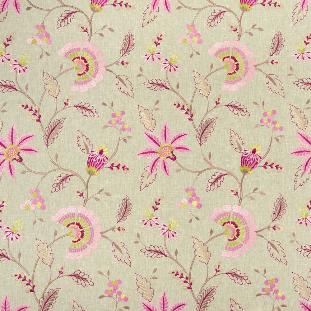 Delamere Raspberry by Clarke And Clarke Designer Fabric CLARKE & CLARKE HALCYON POLYESTER - 52%;COTTON - 48% India - Horizontal: 17.05 and Vertical: 18.9 54 - Swanky Fabrics -