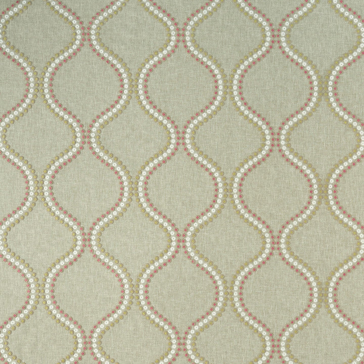 Layton Pink/Apple by Clarke And Clarke Designer Fabric CLARKE & CLARKE HALCYON POLYESTER - 52%;COTTON - 48% India Horizontal: 8.5 and Vertical: 9.45 54 - Swanky Fabrics -