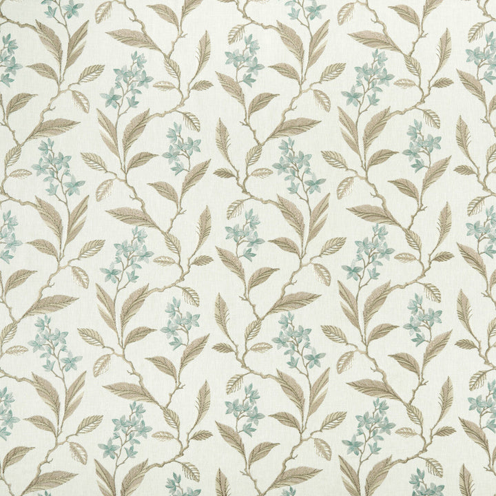 Melrose Duckegg by Clarke And Clarke Designer Fabric CLARKE & CLARKE HALCYON POLYESTER - 52%;COTTON - 48% India Horizontal: 17.32 and Vertical: 12.8 54 - Swanky Fabrics -