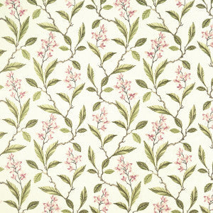 Clarke And Clarke Fabric Melrose Pink/Apple