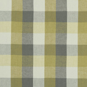 Clarke And Clarke Fabric Austin Check Citron/Natural