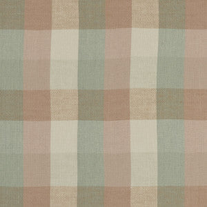 Clarke And Clarke Fabric Austin Check Mineral/Blush