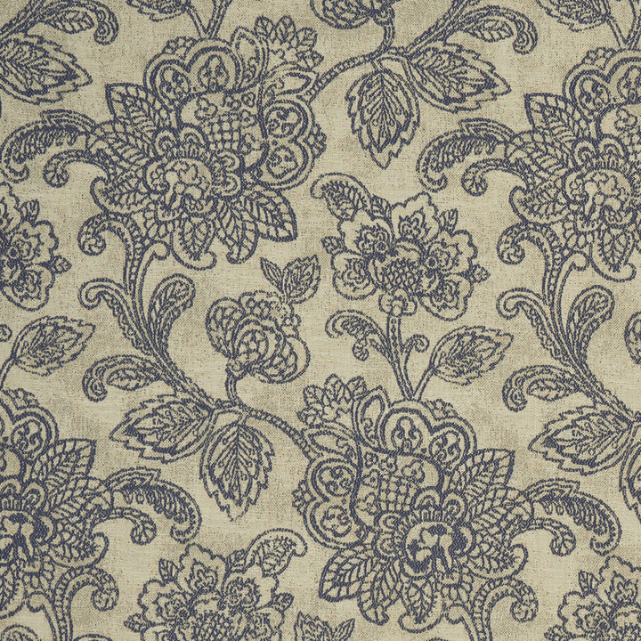 Cranbrook Midnight by Clarke And Clarke Designer Fabric CLARKE & CLARKE CASTLE GARDEN COTTON - 57%;VISCOSE - 36%;LINEN - 7% Turkey MEDIUM Horizontal: 13.78 and Vertical: 23.62 54 - Swanky Fabrics -