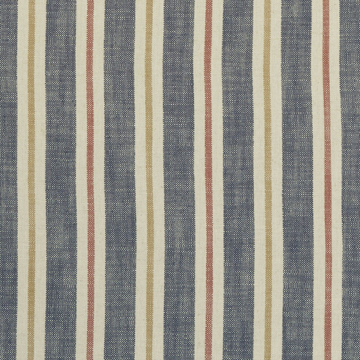 Sackville Stripe Midnight/Spice by Clarke And Clarke Designer Fabric CLARKE & CLARKE CASTLE GARDEN VISCOSE - 80%;LINEN - 20% Turkey HEAVY Horizontal: 4.33 and Vertical: 0 54 - Swanky Fabrics -