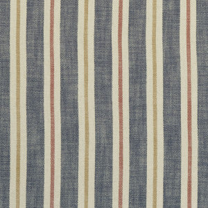 Clarke And Clarke Fabric Sackville Stripe Midnight/Spice