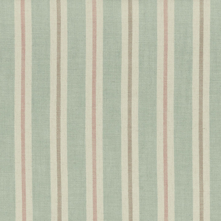 Sackville Stripe Mineral/Blush by Clarke And Clarke Designer Fabric CLARKE & CLARKE CASTLE GARDEN VISCOSE - 80%;LINEN - 20% Turkey HEAVY Horizontal: 4.33 and Vertical: 0 54 - Swanky Fabrics -