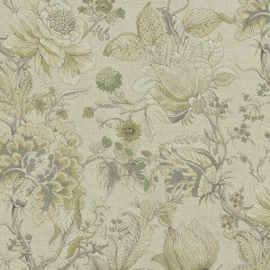 Clarke And Clarke Fabric Sissinghurst Citron/Natural