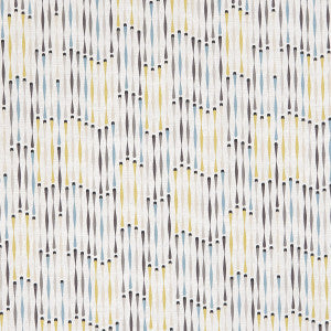Clarke And Clarke Fabric Cassandra Charcoal/Chartreuse