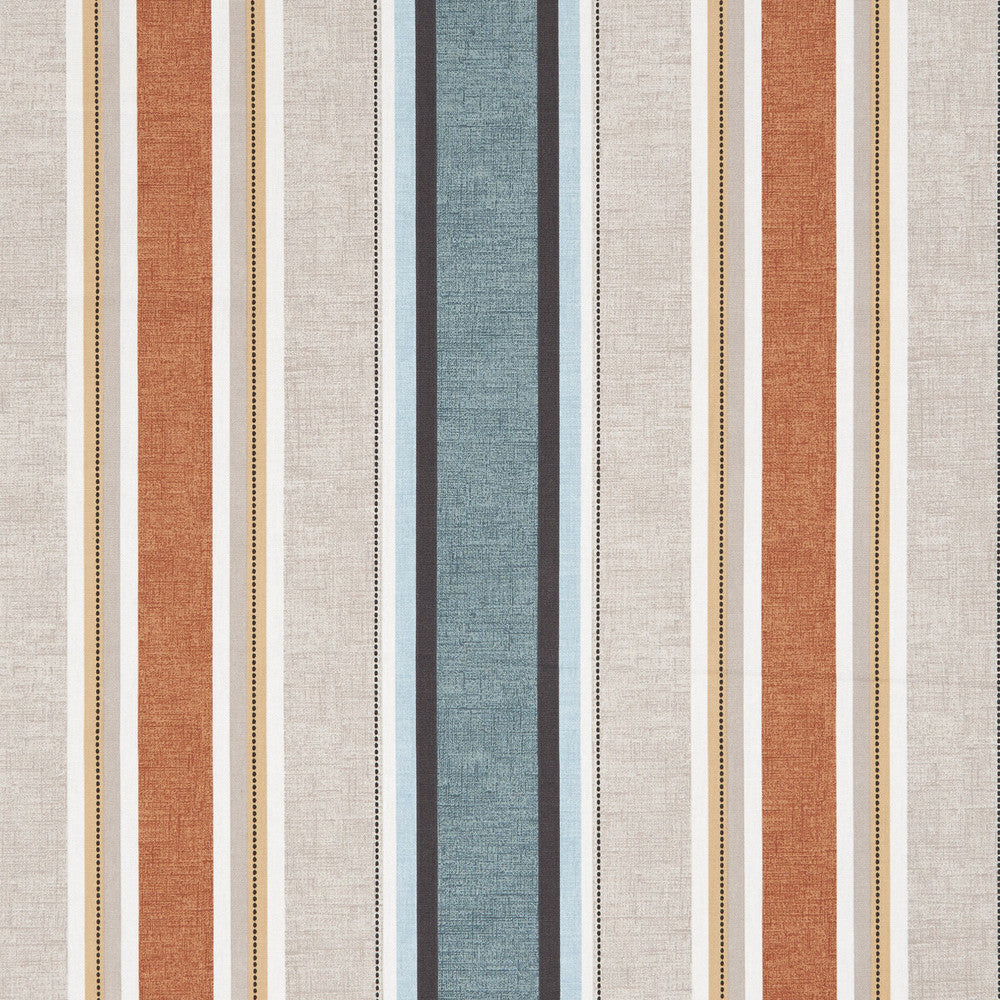Luella Teal/Spice by Clarke And Clarke Designer Fabric CLARKE & CLARKE OCTAVIA COTTON - 100% Turkey MEDIUM Horizontal: 13.5 and Vertical: 0 54 - Swanky Fabrics -