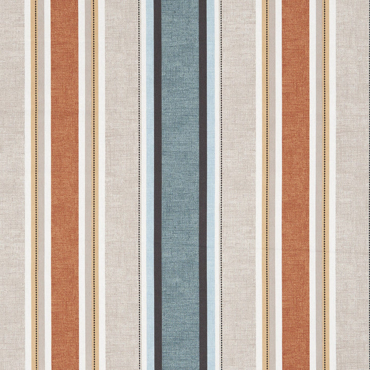 Luella Teal/Spice by Clarke And Clarke Designer Fabric CLARKE & CLARKE OCTAVIA COTTON - 100% Turkey MEDIUM Horizontal: 13.5 and Vertical: 0 54 - Swanky Fabrics -