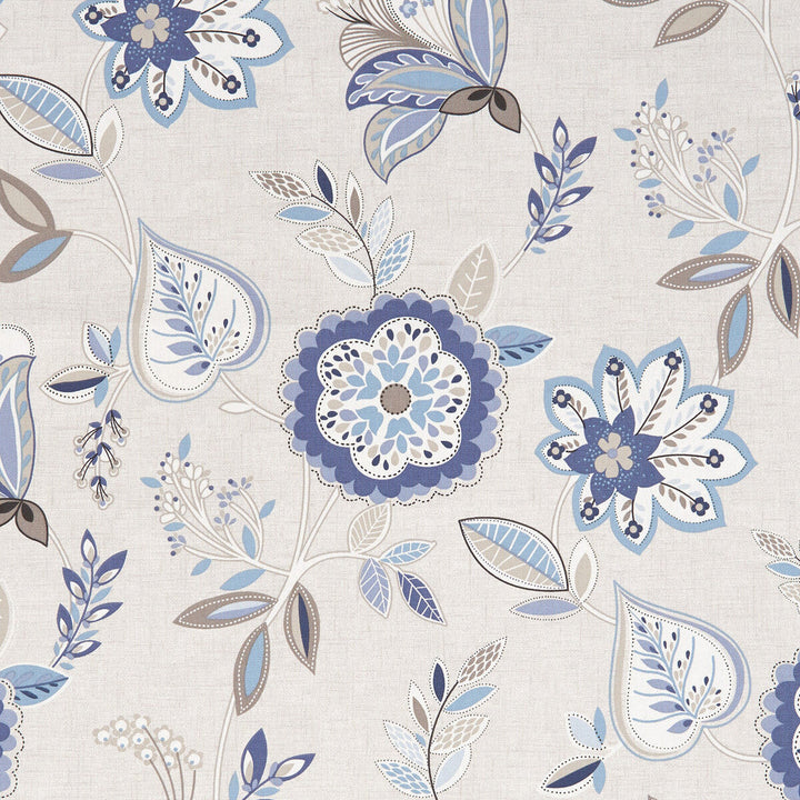 Octavia Denim by Clarke And Clarke Designer Fabric CLARKE & CLARKE OCTAVIA COTTON - 100% Turkey MEDIUM Horizontal: 26.97 and Vertical: 25.2 54 - Swanky Fabrics -
