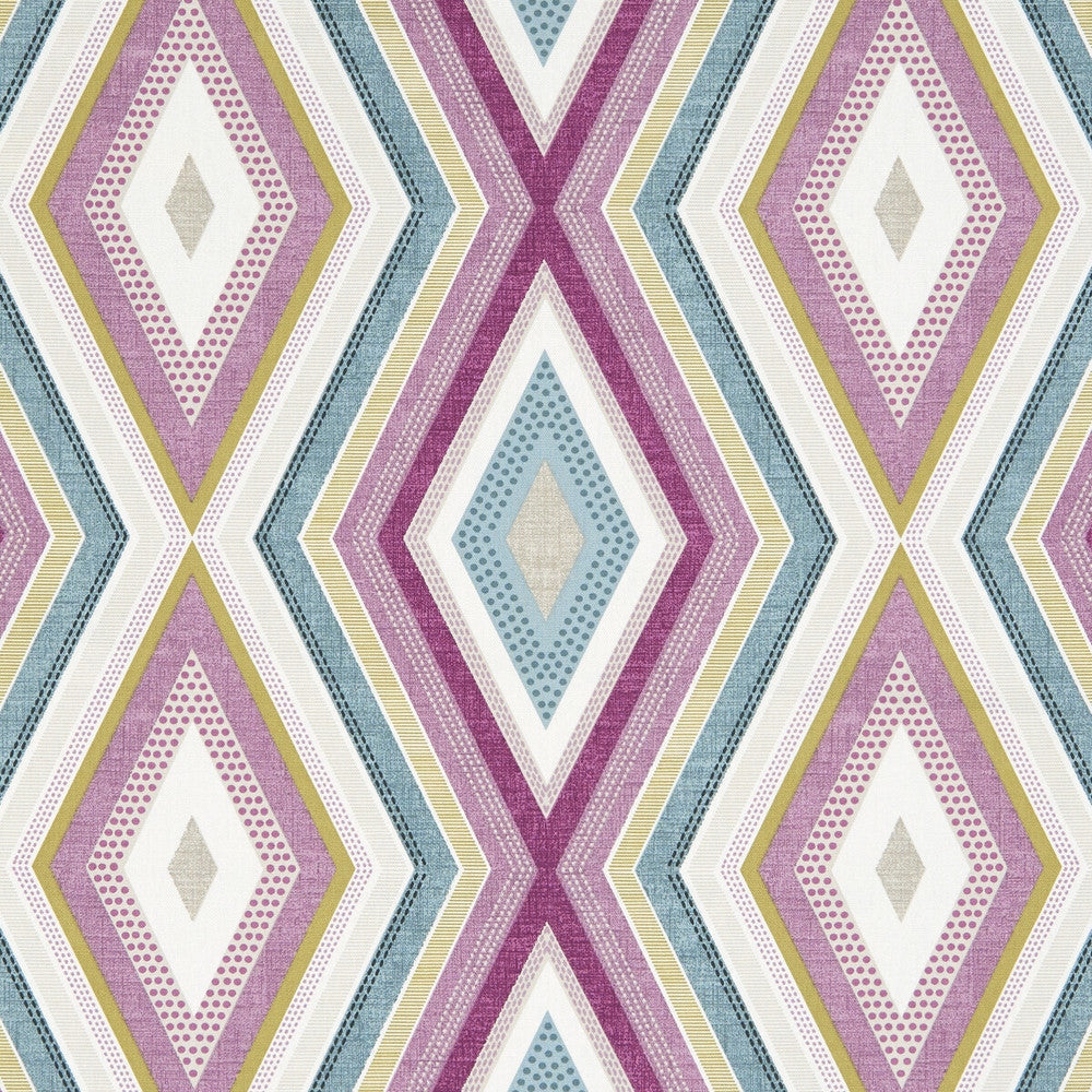 Terrazzo Damson by Clarke And Clarke Designer Fabric CLARKE & CLARKE OCTAVIA COTTON - 100% Turkey MEDIUM Horizontal: 13.5 and Vertical: 12.6 54 - Swanky Fabrics -