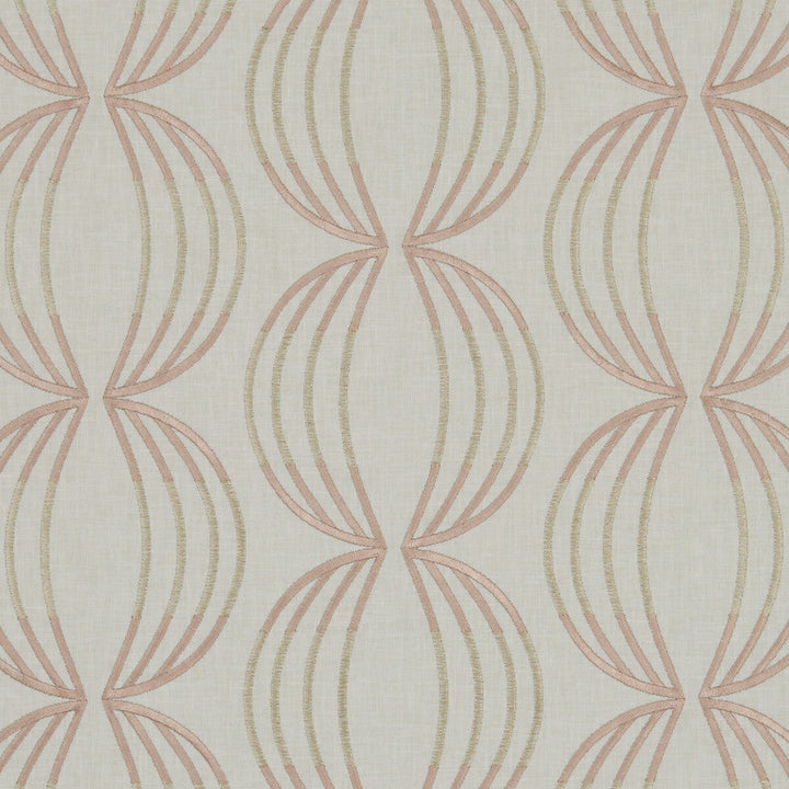 Carraway Rose Gold by Clarke And Clarke Designer Fabric CLARKE & CLARKE LUSSO POLYESTER - 52%;COTTON - 48% India - Horizontal: 12.68 and Vertical: 6.3 54 - Swanky Fabrics -