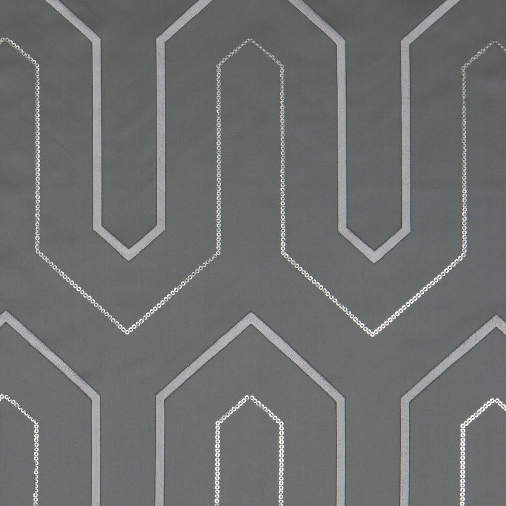 Gatsby Charcoal by Clarke And Clarke Designer Fabric CLARKE & CLARKE LUSSO POLYESTER - 100% India - Horizontal: 6.42 and Vertical: 9.25 54 - Swanky Fabrics -