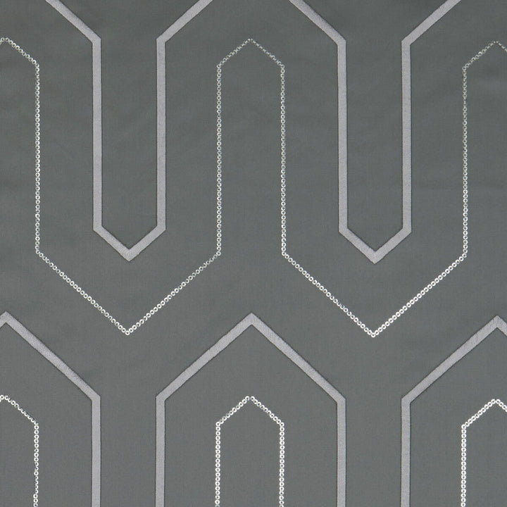 Gatsby Charcoal by Clarke And Clarke Designer Fabric CLARKE & CLARKE LUSSO POLYESTER - 100% India Horizontal: 6.42 and Vertical: 9.25 54 - Swanky Fabrics -