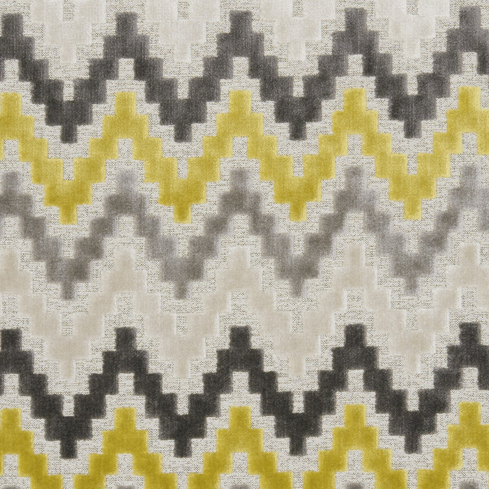 Empire Chartreuse by Clarke And Clarke Designer Fabric CLARKE & CLARKE MANHATTAN VISCOSE - 52%;POLYESTER - 48% India HEAVY Horizontal: 3.35 and Vertical: 9.45 54 - Swanky Fabrics -