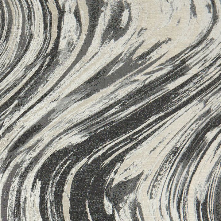 Agata Charcoal/Gold by Clarke And Clarke Designer Fabric CLARKE & CLARKE BOTANICA POLYESTER - 59%;COTTON - 41% India MEDIUM Horizontal: 18.31 and Vertical: 26.57 55 - Swanky Fabrics -