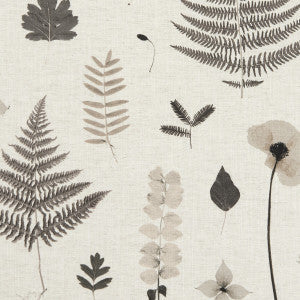 Clarke And Clarke Fabric Herbarium Charcoal/Natural